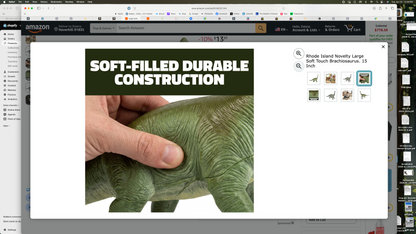 E&Z Party – 15" Soft‑Touch Brachiosaurus Dinosaur Figure