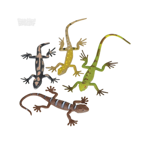 5.5" Assorted Toy Lizards – Dozen Pack